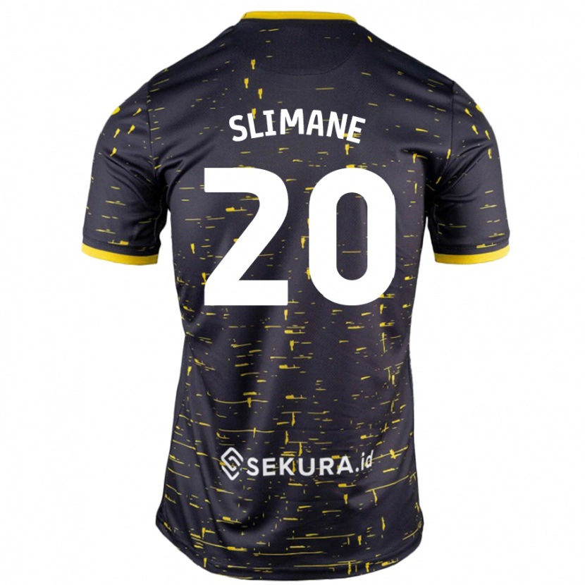 Danxen Kid Anis Slimane #20 Black Yellow Away Jersey 2024/25 T-Shirt