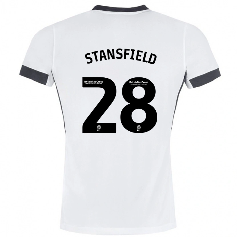 Danxen Kid Jay Stansfield #28 White Black Away Jersey 2024/25 T-Shirt