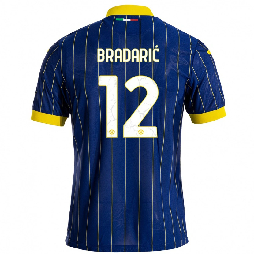 Danxen Kid Domagoj Bradarić #12 Blue Yellow Home Jersey 2024/25 T-Shirt