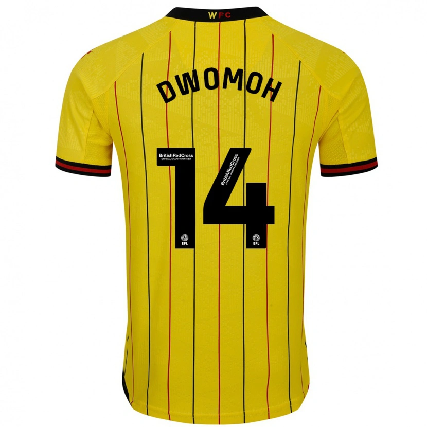 Danxen Kid Pierre Dwomoh #14 Yellow Black Home Jersey 2024/25 T-Shirt