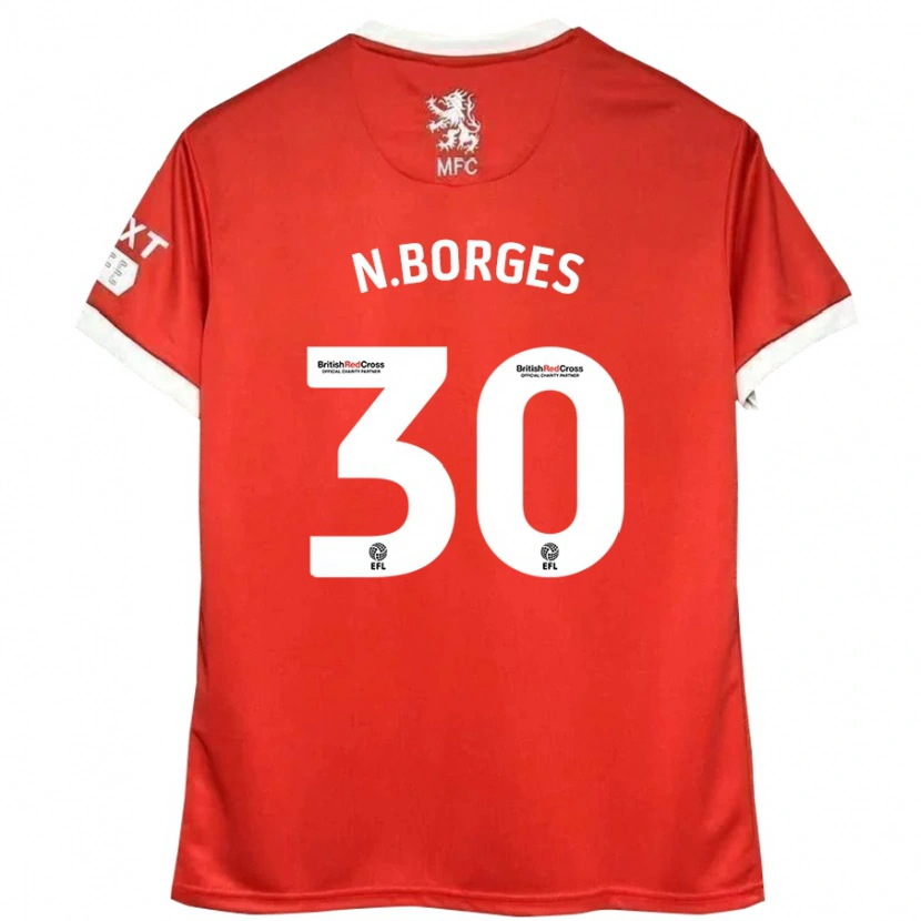 Danxen Kid Neto Borges #30 Red White Home Jersey 2024/25 T-Shirt