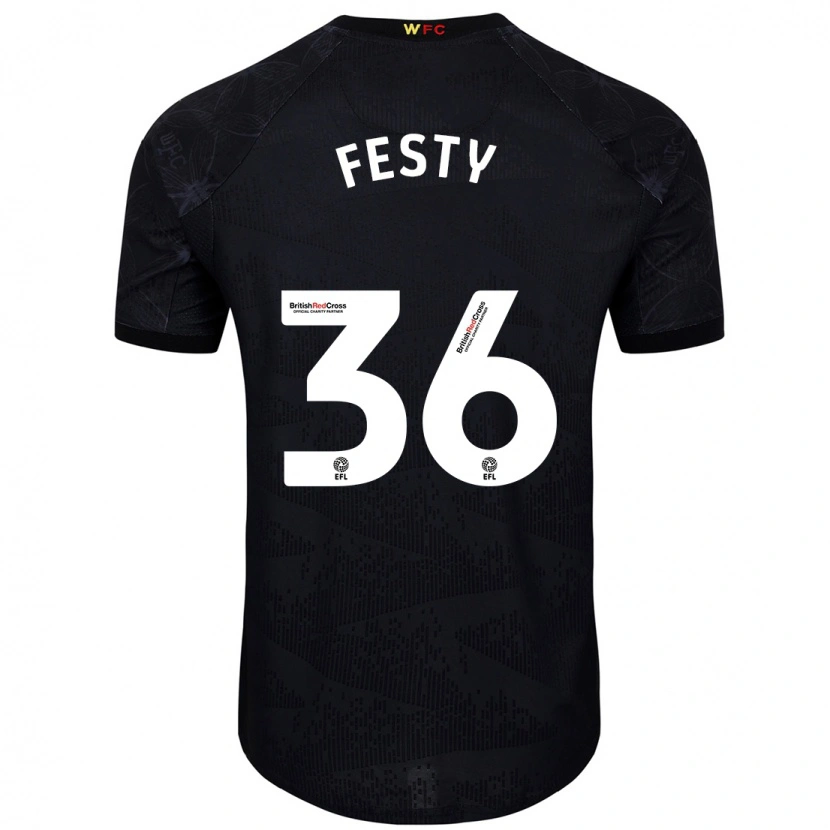 Danxen Kid Festy Ebosele #36 Black White Away Jersey 2024/25 T-Shirt