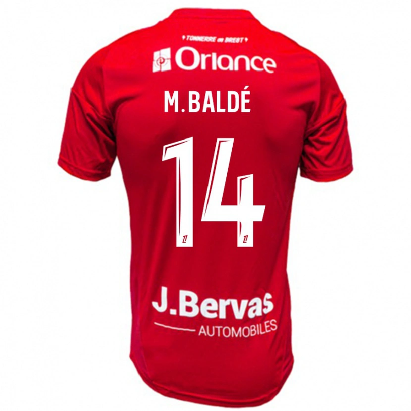 Danxen Men Mama Baldé #14 Red White Home Jersey 2024/25 T-Shirt