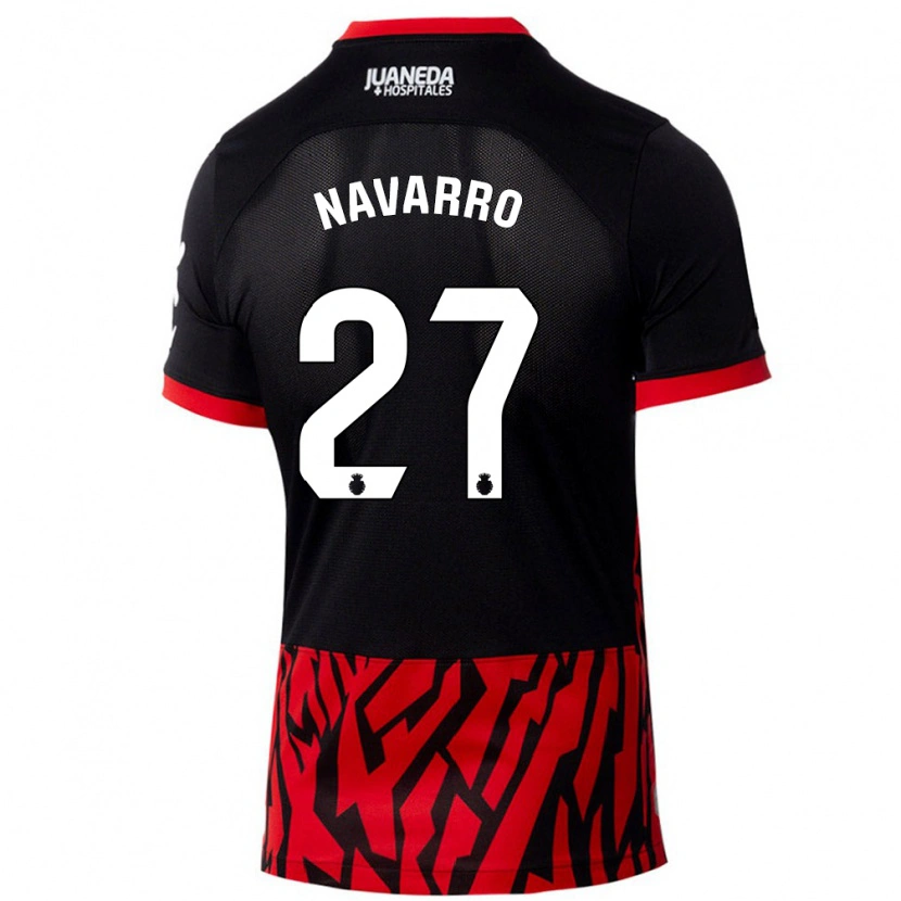 Danxen Men Robert Navarro #27 Black Red Home Jersey 2024/25 T-Shirt