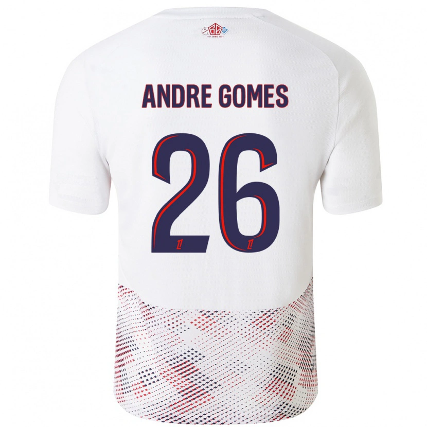 Danxen Men André Gomes #26 White Royal Blue Away Jersey 2024/25 T-Shirt