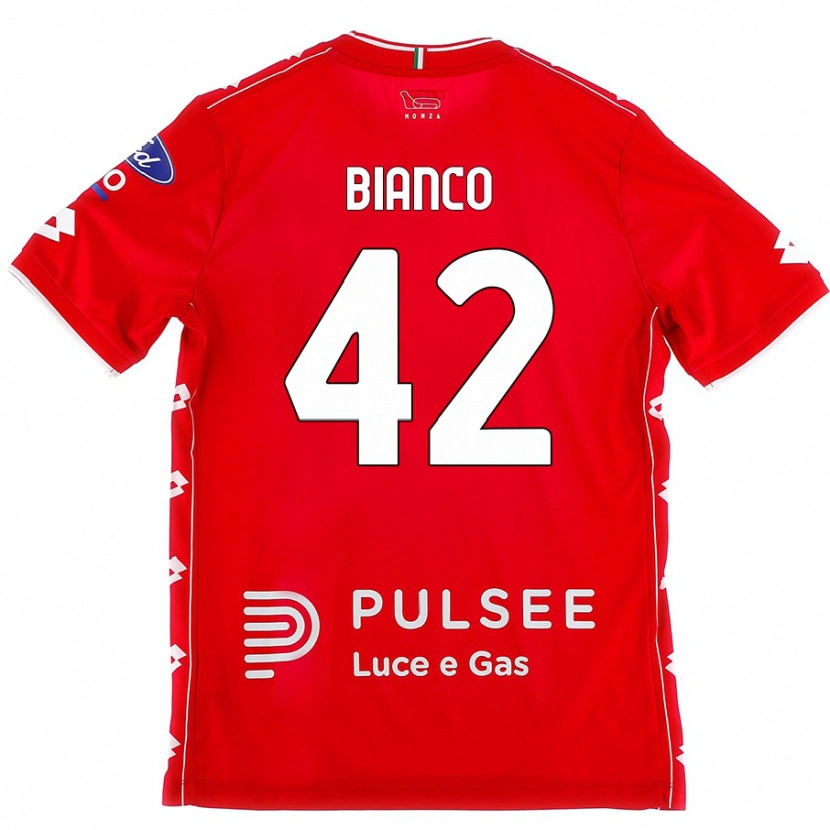 Danxen Men Alessandro Bianco #42 Red White Home Jersey 2024/25 T-Shirt