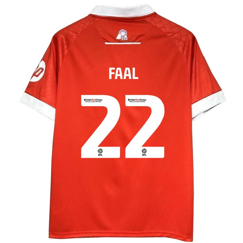 Danxen Men Mo Faal #22 Red White Home Jersey 2024/25 T-Shirt