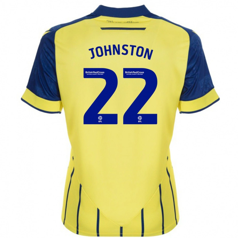 Danxen Men Mikey Johnston #22 Yellow Blue Away Jersey 2024/25 T-Shirt