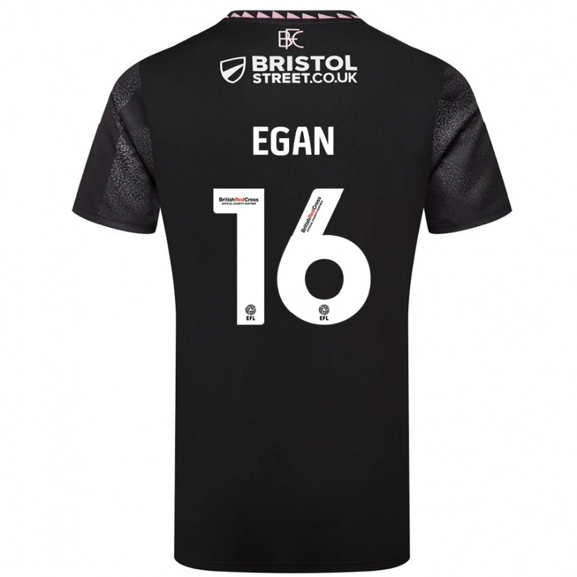 Danxen Men John Egan #16 Black Away Jersey 2024/25 T-Shirt