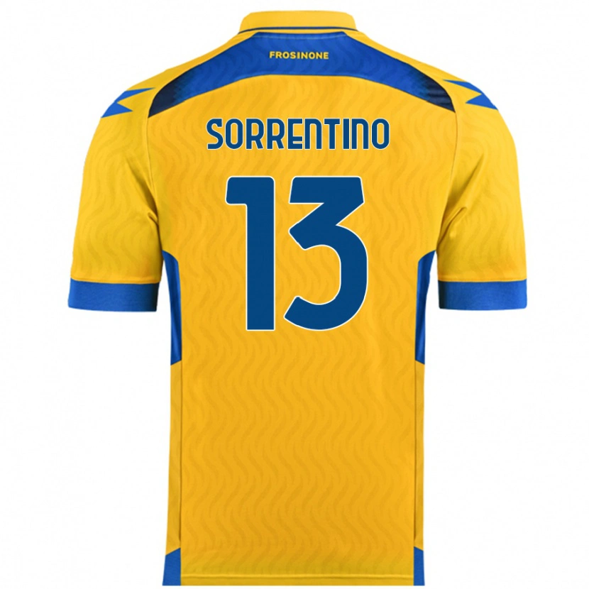 Danxen Men Alessandro Sorrentino #13 Yellow Home Jersey 2024/25 T-Shirt