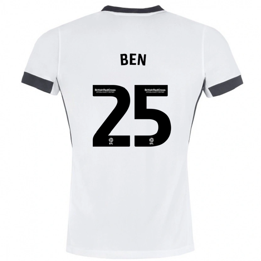 Danxen Women Ben Davies #25 White Black Away Jersey 2024/25 T-Shirt