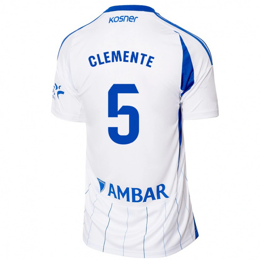 Danxen Women Enrique Clemente #5 Red White Home Jersey 2024/25 T-Shirt